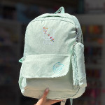 کیف خرسی جامدادی دار سبز