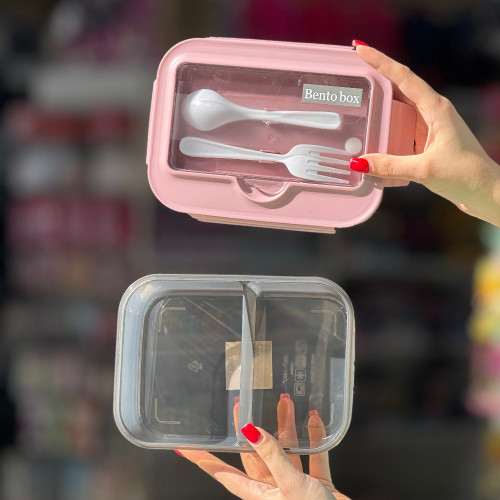 ظرف تغذیه bento box صورتی